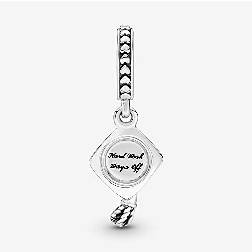 Graduation Cap Dangle Charm - Compatible with Moments - Sterling Silver - Gift for Her - Jewelry for Women with Gift Box - Image 8